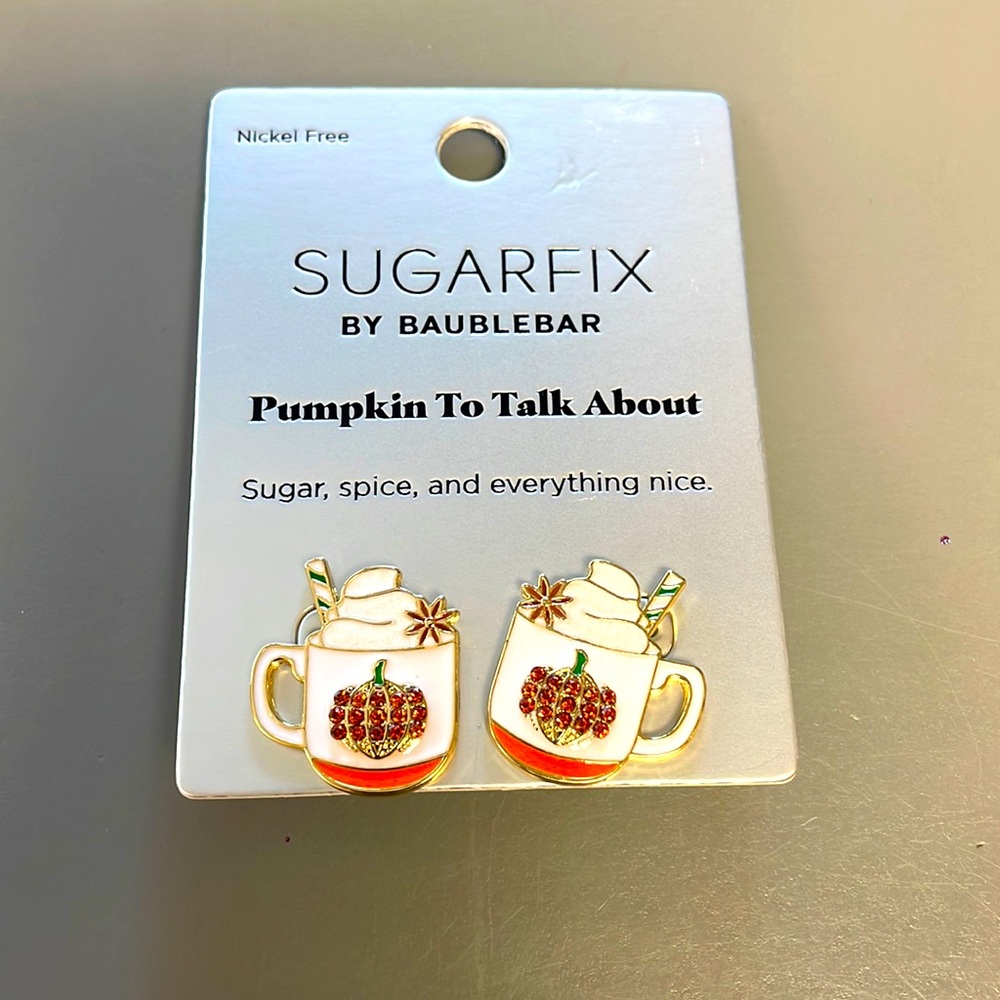 NWT Sugarfix by Baublebar Pumpkin Spice Earrings